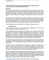 Forest Operations and European Protected Species in Scottish Forests